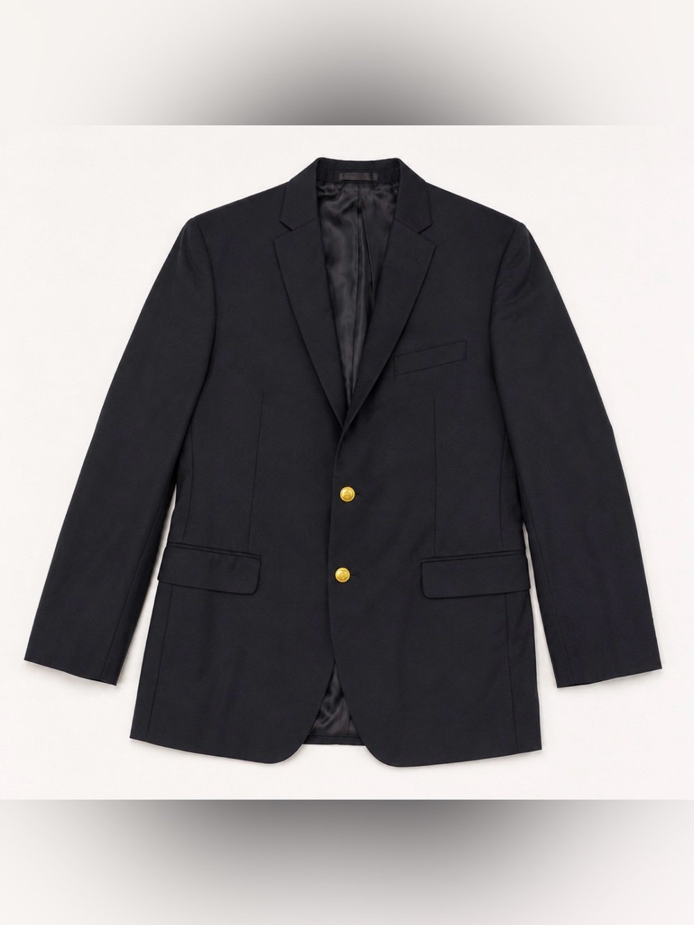 RALPH LAUREN Mens Navy Blazer 20R Sport Coat Gold Brass Button Jacket Suits